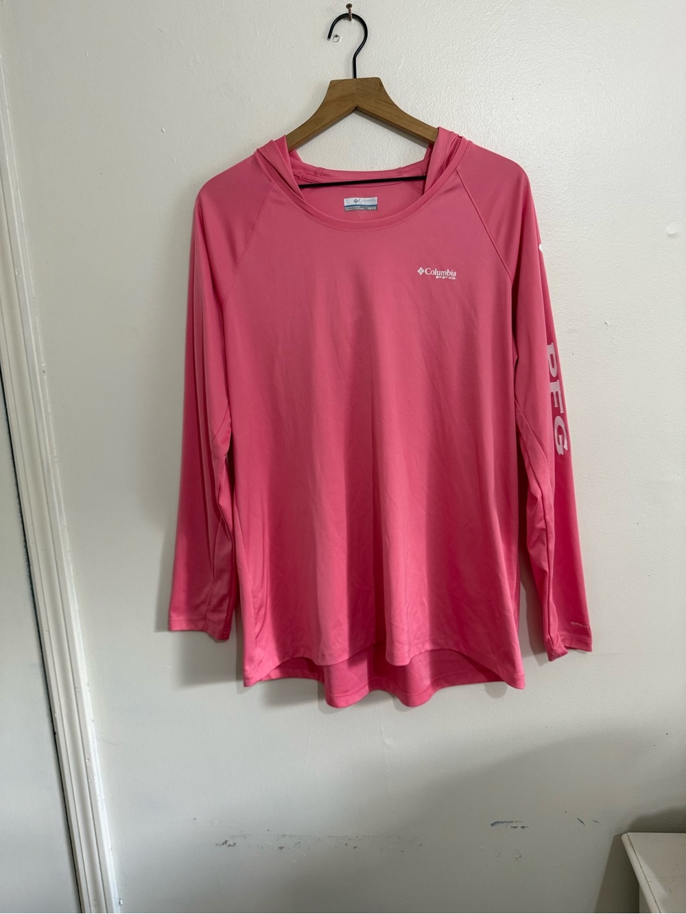 Columbia Pink Long-Sleeve Sun Hoodie